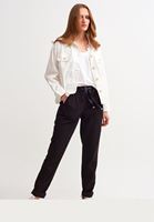 Women White U-Neck Cotton T-Shirt
