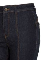 Bayan Mavi Yırtmaç Detaylı Yüksek Bel Denim Pantolon