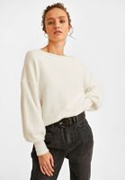 Bayan Krem Balon Kollu Kazak