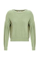 Bayan Yeşil Balon Kollu Kazak