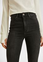 Bayan Siyah Ultra Yüksek Bel Skinny Denim Pantolon