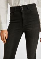 Bayan Siyah  Yüksek Bel Skinny Denim Pantolon