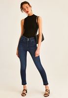 Bayan Mavi Yüksek Bel Skinny Denim Pantolon