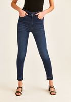 Bayan Mavi Yüksek Bel Skinny Denim Pantolon