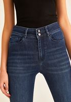 Bayan Mavi Yüksek Bel Skinny Denim Pantolon