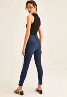 Bayan Mavi Yüksek Bel Skinny Denim Pantolon