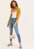 Bayan Mavi Yüksek Bel Skinny Denim Pantolon