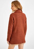 Bayan Kahverengi Düğme Detaylı Ceket
