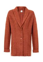 Bayan Kahverengi Düğme Detaylı Ceket