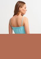 Bayan Mavi Askılı Crop Atlet