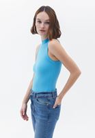 Bayan Mavi Yüksek Yaka Atlet