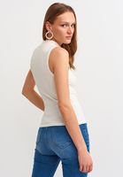 Bayan Krem Yüksek Yaka Atlet