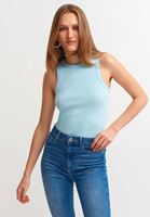 Bayan Mavi Halter Yaka Atlet