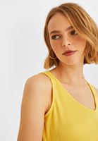 Bayan Sarı Sırt Detaylı Bluz