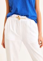 Bayan Beyaz Ultra Yüksek Bel Havuç Pantolon