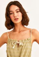 Women Green Ruffle Detailed Mini Dress