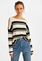 Bayan Çok Renkli Çizgi Detaylı Triko Kazak