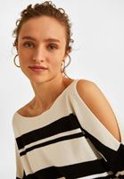 Bayan Çok Renkli Çizgi Detaylı Triko Kazak