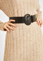 Bayan Siyah Beli Lastikli Tokalı Kemer