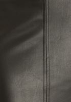 Women Black Mid Rise Faux Leather Skirt