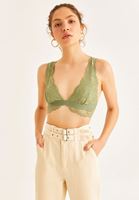 Bayan Yeşil Dantelli Büstiyer