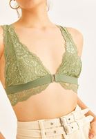 Bayan Yeşil Dantelli Büstiyer