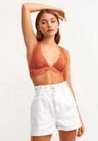 Bayan Kiremit Dantelli Büstiyer