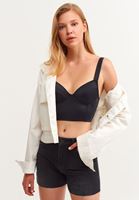 Bayan Siyah Korse Detaylı Bralet