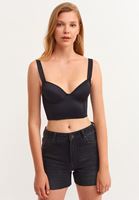 Bayan Siyah Korse Detaylı Bralet