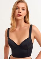 Bayan Siyah Korse Detaylı Bralet