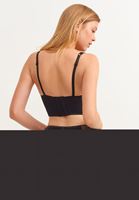 Bayan Siyah Korse Detaylı Bralet