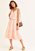 Bayan Bej Hasır Detaylı Terlik