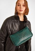 Bayan Yeşil Dokulu Baget Çanta