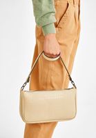 Bayan Bej Dokulu Baget Çanta