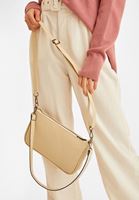 Bayan Bej Dokulu Baget Çanta