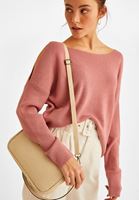 Bayan Bej Dokulu Baget Çanta