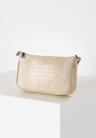 Bayan Bej Dokulu Baget Çanta