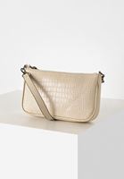 Bayan Bej Dokulu Baget Çanta