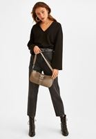 Bayan Gümüş Toka Detaylı Çanta