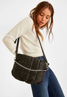 Bayan Siyah Zincir Detaylı Tote Çanta