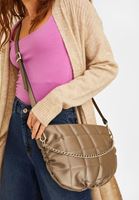 Bayan Gümüş Zincir Detaylı Tote Çanta