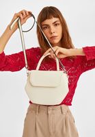 Women White Textured Convertible Bag