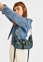 Bayan Yeşil Toka Detaylı Çanta