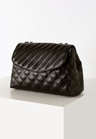 Bayan Siyah Zincir Detaylı Kapitone Çanta