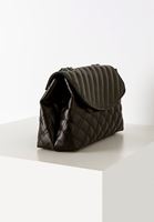 Bayan Siyah Zincir Detaylı Kapitone Çanta