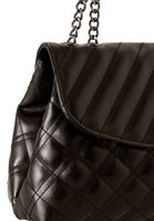 Bayan Siyah Zincir Detaylı Kapitone Çanta