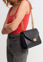 Bayan Siyah Zincir Detaylı Askılı Çanta