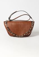 Bayan Kahverengi Zincir Detaylı Çanta