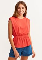 Bayan Kırmızı Vatkalı Bluz ( MODAL )