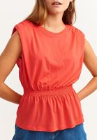 Bayan Kırmızı Vatkalı Bluz ( MODAL )